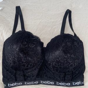 Black lace Bebe bra